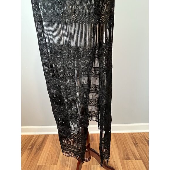 Damianou Black Witchy Duster Size M/L Cardigan Kimono Vintage Whimsigoth - Picture 9 of 14